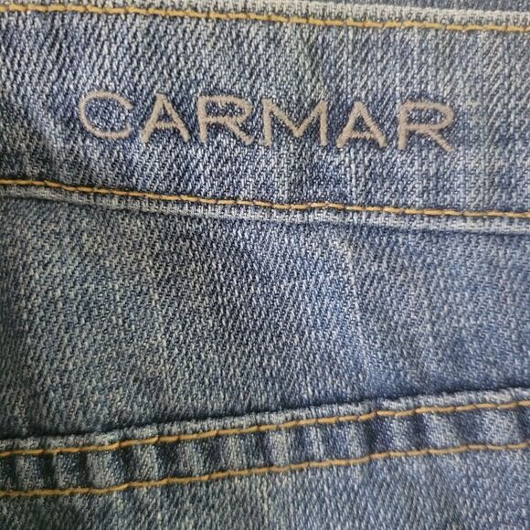 Carmar Women's Non-stretch Low Fit Baggy Distressed Jean - Picture 13 of 16